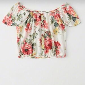 Abercrombie & Fitch Red Floral Blouse